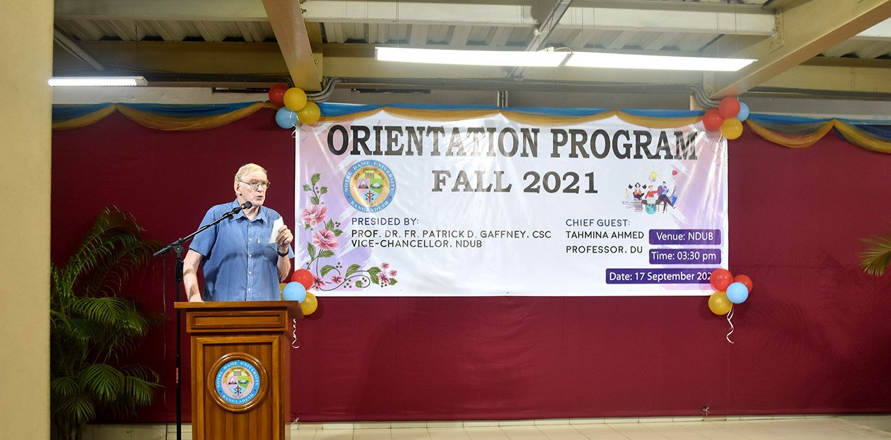 Orientation of Fall 2021 Held at Notre Dame University Bangladesh